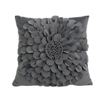 coussin velours moderne motif fleurs relief jaune gris rose blanc décoration intérieure sofa chaise