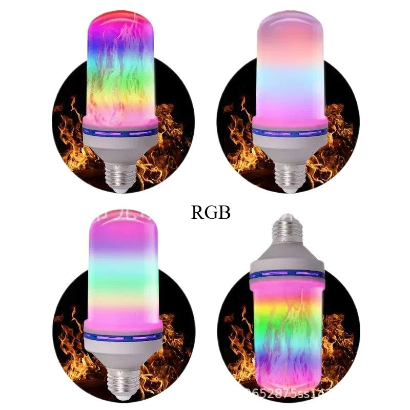 ampoule led e27 flamme artificielle multicolore effet dynamique moderne