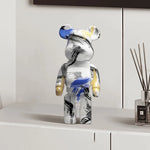 figurine ours multicolore graffiti résine contemporaine décoration intérieur table chambre erotique