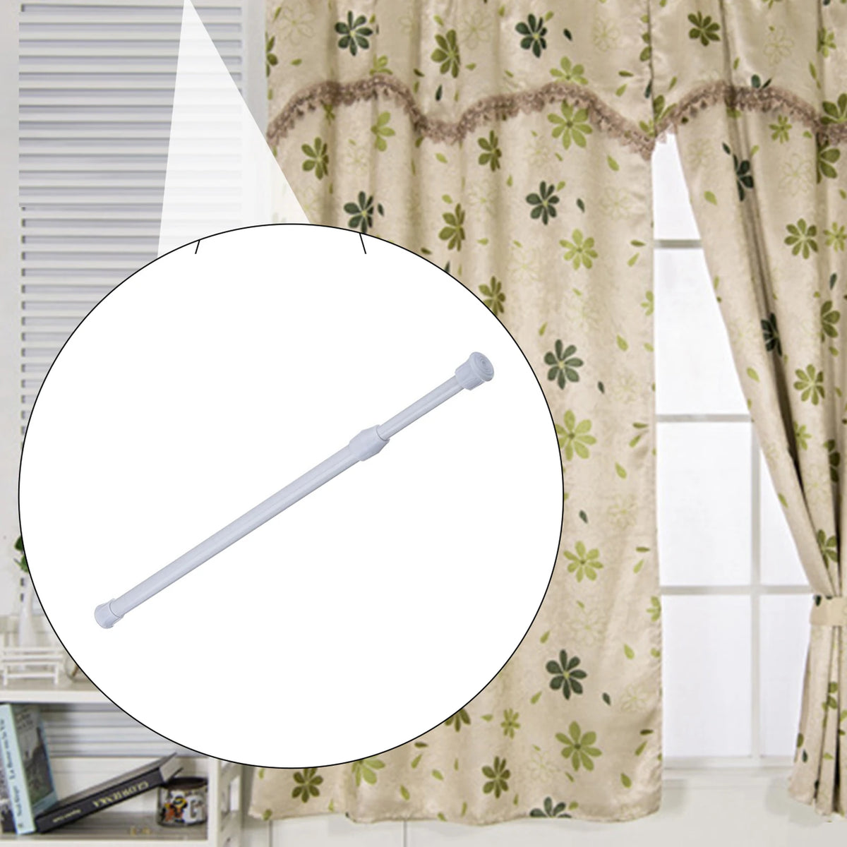 rideaux tringle métal réglable blanc moderne suspension garde robe cuisine 55cm 80cm
