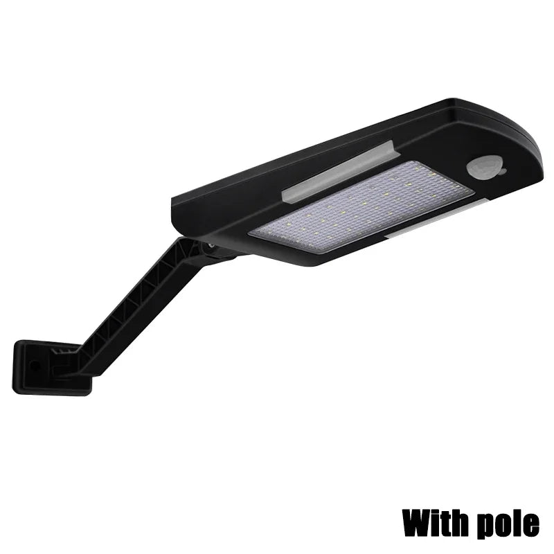 lampe solaire moderne noire led ip65 étanche capteur mouvement autoinstallation extérieur jardin clôture