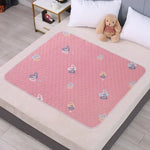 tapis absorbant enfant motif dessins animés moderne rose clair vert clair bleu clair 70cm