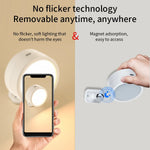 Lampe murale LED moderne rechargeable télécommande noir blanc rond minimaliste