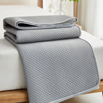 tapis lit doux bleu clair texture pointillée moderne adhésif lavable été coton polyester chambre