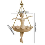 statue suspendue ballerine classique vintage plante suspendue chaînes dorées opacité