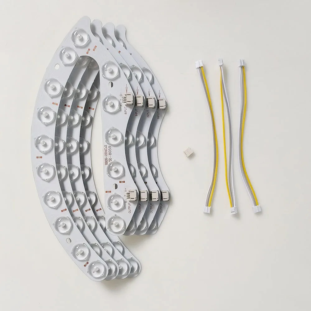 bande led flexible blanc moderne connecteurs souder 12w 9w 24.5cm 10cm