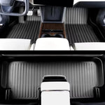 tapis sol voiture noir rayures horizontales moderne intérieur imperméable caoutchouc fibre synthétique toutes saisons