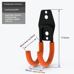 support mural moderne crochet noir orange outils jardin vélo fixations vis multiple'utilisation