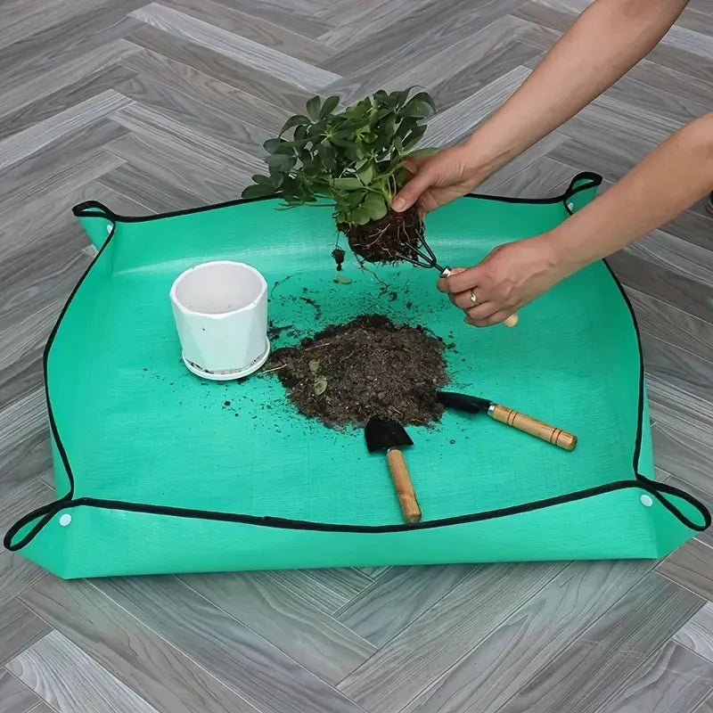 tapis jardinage vert moderne tissé outils plante pot 100cm 100cm