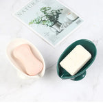 support savon céramique marbré doré blanc vert moderne adhésif drainage