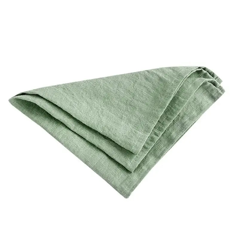 serviettes tissu lin naturel classiques blanc vert bleu clair rose pâle marron respectueux environnement