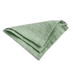 serviettes tissu lin naturel classiques blanc vert bleu clair rose pâle marron respectueux environnement