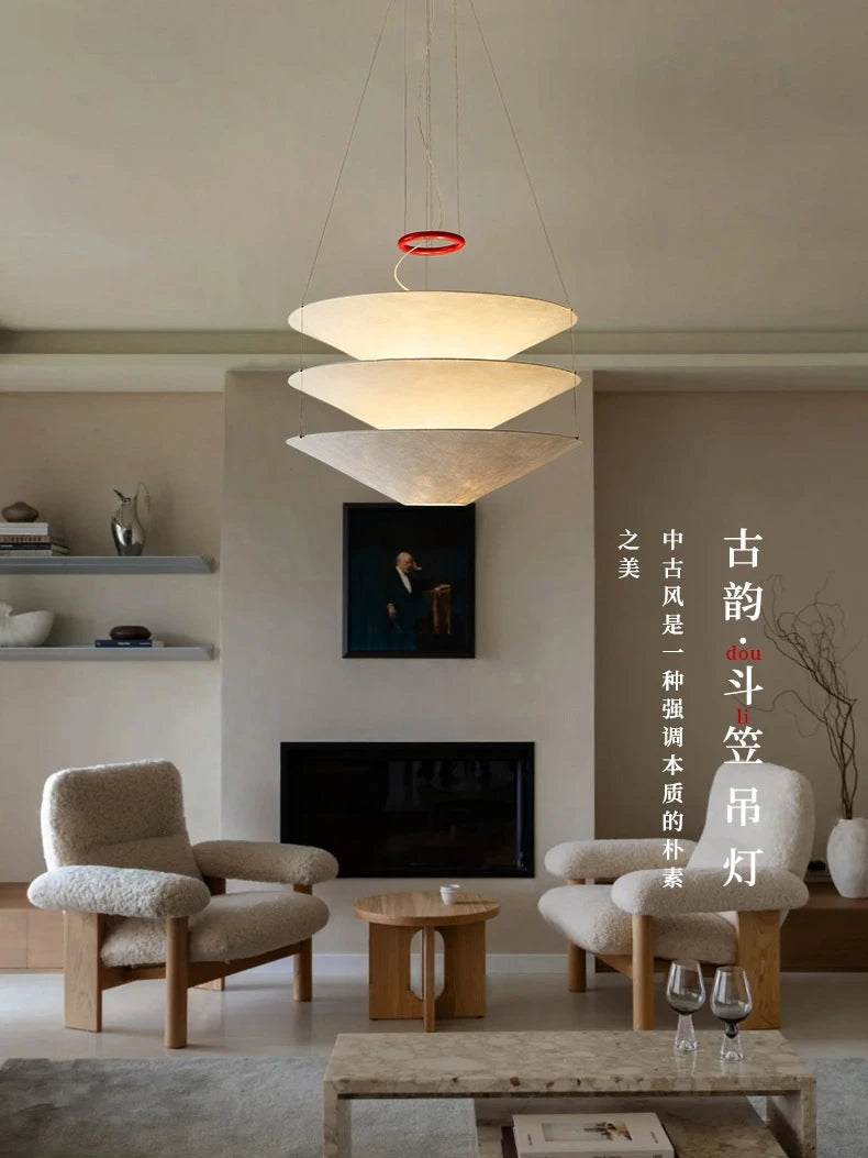 suspension lumineuse papier moderne blanc texture organique 4000k 3000k chambre salon restaurant