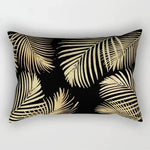 coussin rectangulaire décoratif motif feuilles tropicales fleurs papillons moderne chambre salon maison 30x50cm