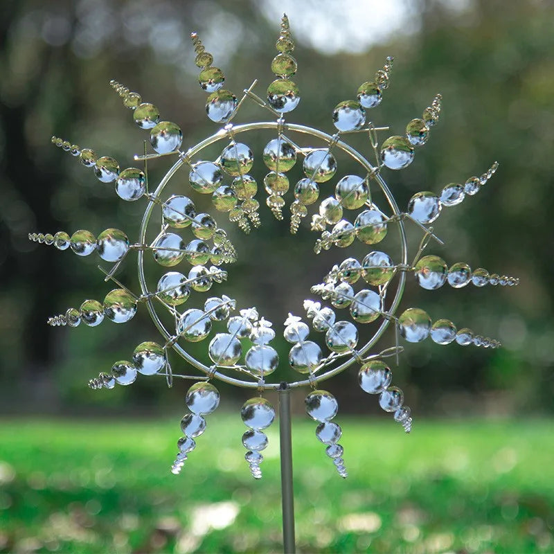 décorations jardin métal rouge blanc violet doré bleu moderne translucides motifs floraux tringle métallique