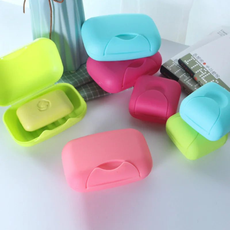 boîtes savon plastique vert rose bleu opaques modernes sans fuite intérieur texturé