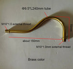 tube flexible or noir embout fileté m10 base circulaire lampe e27 moderne vis fixation