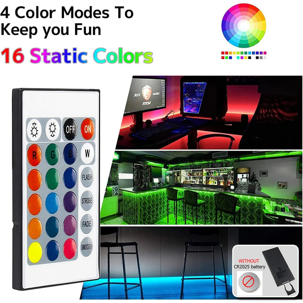ruban led flexible 567 leds rgb changement couleur télécommande moderne vert rouge bleu violet