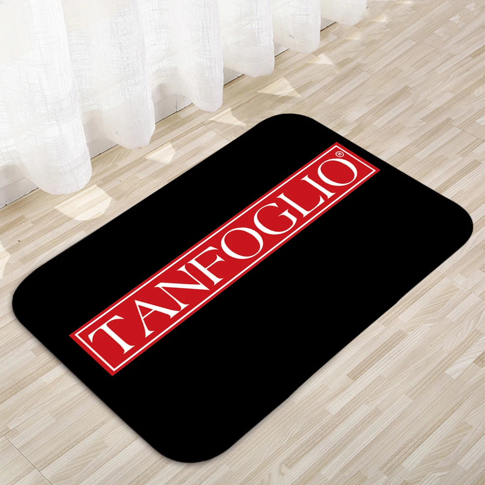 tapis moderne antidérapant mousse pe polyester noir blanc rouge vert bleu floral