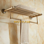 porte serviettes mural bronze doré décoration florale étagère serviettes classique vintage ornementé
