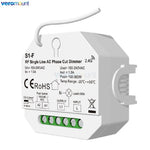interrupteur lumière blanc moderne variateur rf push triac dimmer ac phase cut 240w pwm