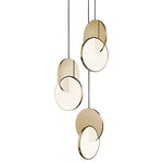 suspension lumineuse moderne or blanc circulaire translucide 4000k 3000k