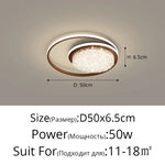 plafonnier led rond moderne cristaux blanc noir marron lampe intérieur élégante