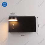 lampe murale moderne noire blanche tablette prise électrique câble charge contrôle