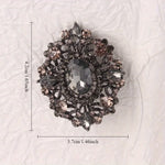 broche vintage strass métal ornements élégants femme décoration manteau robe festive