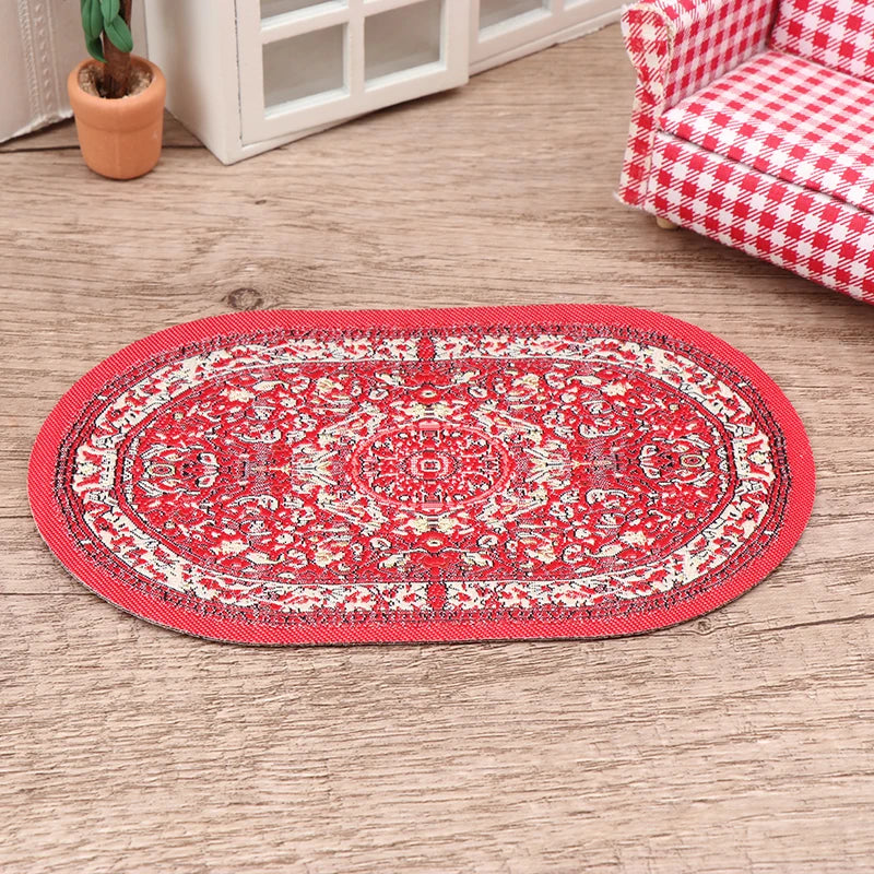 tapis ornements floraux motifs géométriques classique ethnique bleu rose vert rouge marron