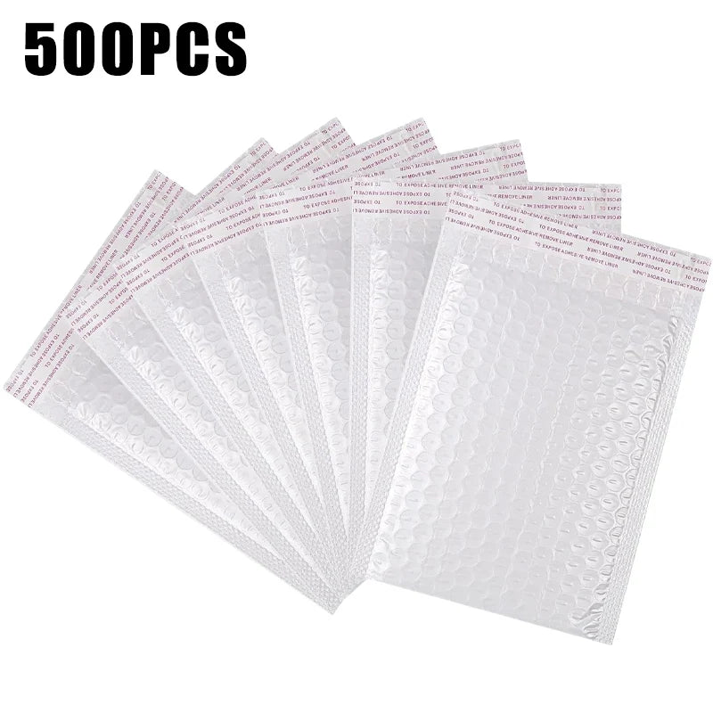 enveloppes bulles auto scellantes 500 pieces blanc texture bulle moderne adhésif rembourrées expédition imperméable