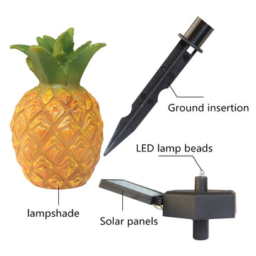lampe solaire cactus ananas décorative moderne extérieure verte ornement jardin led ip65 abs