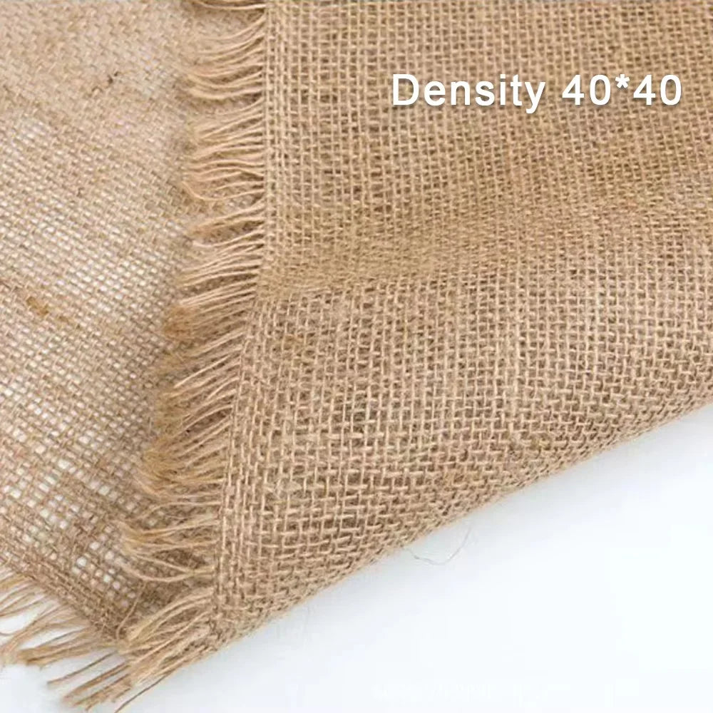tissu jute naturel rustique 50x160cm résistance abrasion biodegradable champetre texture grossiere