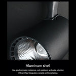 éclairage rail spot lumineux led noir blanc moderne télécommande 16 couleurs acier poli.gca