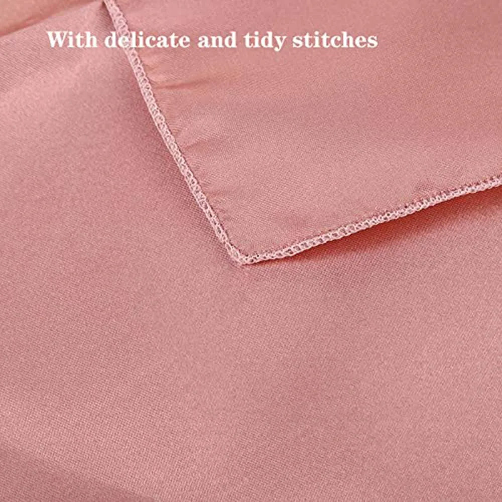 serviettes table rose pâle bleu royal beige clair modernes 12 pièces satinées polyester
