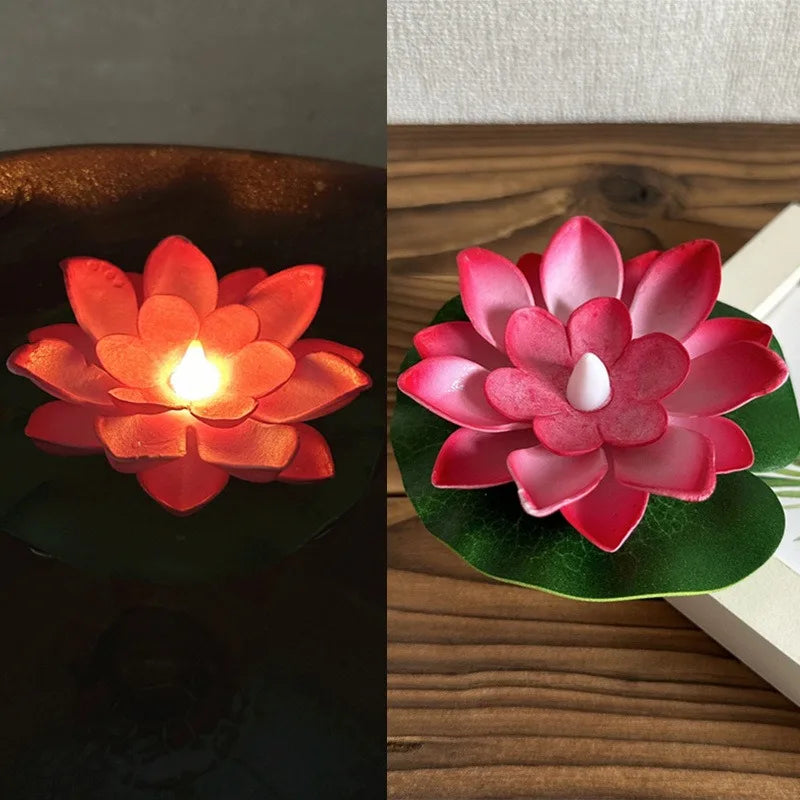 fleurs lotus flottantes artificielles multicolores décoration intérieure piscine réservoir anniversaire fête