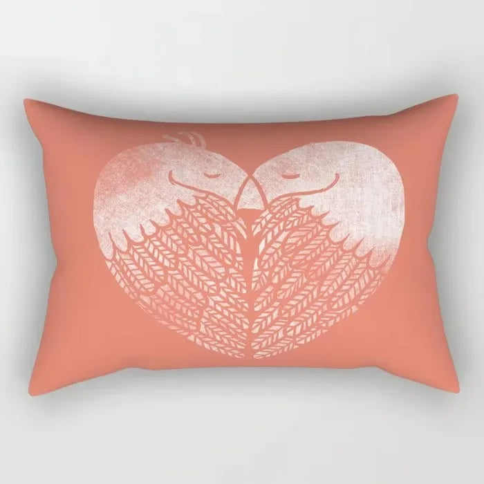 taie oreiller rectangulaire motif animal abstrait couleurs vives contemporain 100 polyester 30x50cm