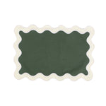 serviette table coton brodée bordure ondulée moderne décoration banquet mariage