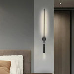 lampe murale moderne minimaliste fixée mur alimentée courant alternatif lumière jaune noir chambre coucher