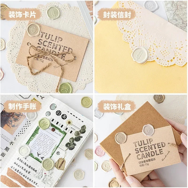 sticker scrapbooking kawaii floral vintage rose pâle vert pastel oiseaux motifs floraux adhésif artisanal