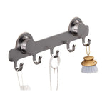 porte serviettes mural ventouse crochets gris moderne salle bain