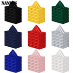 serviettes table satinées noir jaune vert bleu rouge gris moderne uni clips dorés assiettes