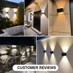 applique murale led moderne noir 24w 12w 6w ip65 extérieur contemporain minimaliste