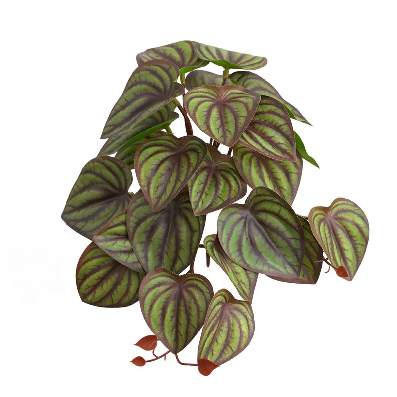 décoration intérieure plante artificielle feuilles variées moderne minimaliste verte rouge noire jaune blanche ornement