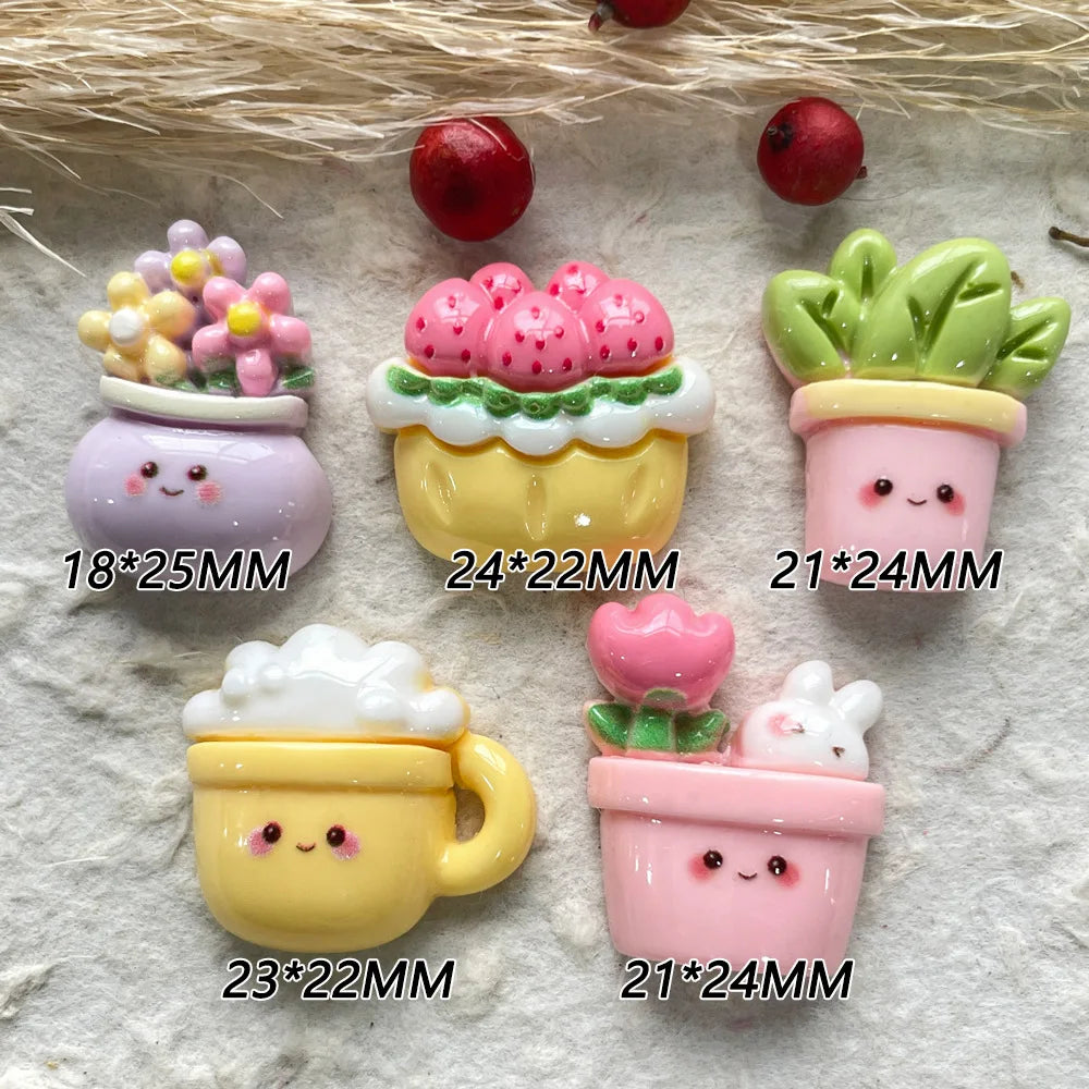 bijoux kawaii résine broches fleurs fruits animaux sourires violet rose pastelversible