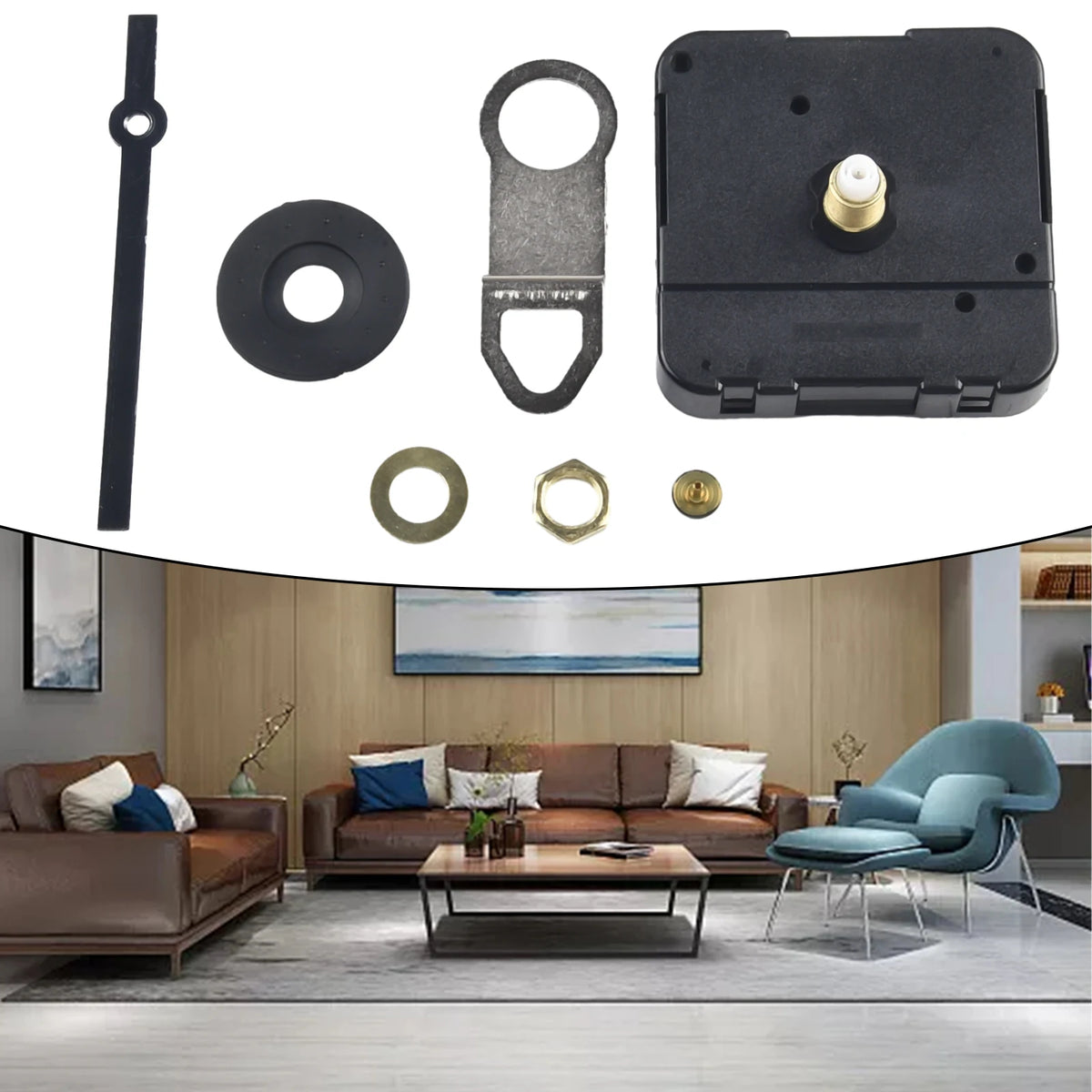 nouveau kit mouvement horloge quartz aiguilles noir argenté doré accessoires industriel utilitaire métal plastique