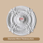 décoratif blanc ornements floraux classique 50cm diamètre 2.8cm épaisseur