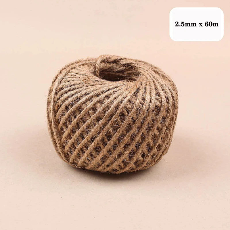 corde jute naturelle 1mm 14mm artisanale rustique décoration maison bricolage macramé fibrée marron clair