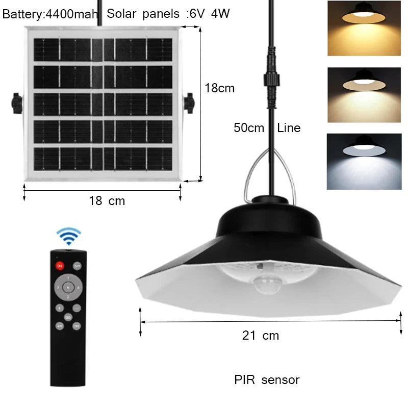 lampe solaire détecteur mouvement réglable télécommande extérieure garage moderne 3000k 4500k 6000k 98led