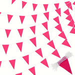 décoration festive guirlande triangles rose vif anniversaire carnaval été automneextérieur